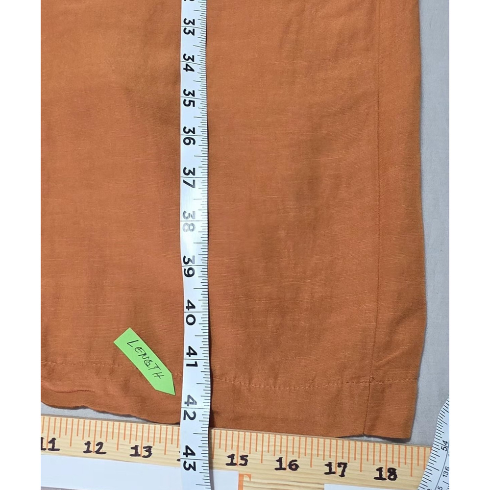 Dixie Made in Italy Burnt Orange Linen Blend Cut-Out Maxi Dress - Size S - Boho - Picture 11 of 11